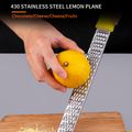 Lemon Zester Stainless Steel Chocolate Fruits Cheese Ginger Grater Shredder Kitchen Tools Yellow image 2