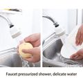 Faucet Bubbler Splash Head Filter Kitchen Movable Booster Three Gear Adjustable Tap Water-Saving Device Nozzle Light Grey image 4