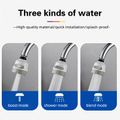 Faucet Bubbler Splash Head Filter Kitchen Movable Booster Three Gear Adjustable Tap Water-Saving Device Nozzle Light Grey image 3