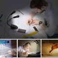 Portable 5LED Table Lamp with Clamp Flexible Gooseneck Eye-Protection Desk Lamp Black image 3