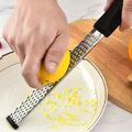 Lemon Zester Stainless Steel Chocolate Fruits Cheese Ginger Grater Shredder Kitchen Tools Yellow image 1