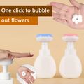 300ml tipo flor dispensador de sabão espumante garrafa bomba recarregável para gel de banho sabonete líquido limpador facial suprimentos de banheiro Rosa image 2