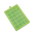 24 Grids Silicone Ice Cube Tray Mold Ice Cube Maker Container with Cover Green image 1