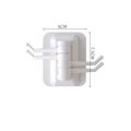Rotatable Sticky Wall Storage Rack with 4 Hooks White image 1