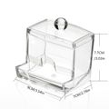 Transparent Cotton Swab Box Jewelry Storage Box White image 1