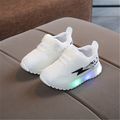 Baby / Toddler Lightning Print LED Sport Shoes White image 1