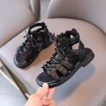 Toddler / Kid Soft Sole Black Gladiator Sandals Black image 2