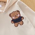 2pcs Baby Cartoon Bear Pattern Long-sleeve Hoodie and Trousers Set White image 5