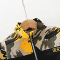 Toddler Boy Camouflage Print Stand Collar Zipper Jacket Yellow