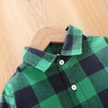 شارع. باتريك يوم طفل رضيع ياقة طية صدر السترة قميص أخضر منقوش بأكمام طويلة أخضر image 4