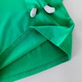 2pcs Toddler Boy Playful Bear Doll Pocket Design Tee and Ripped Denim Shorts Set Green image 5