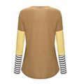 Casual Color Blocked Long-sleeve Nursing Top Yellow image 3