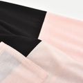 Casual Color Blocked Long-sleeve Nursing Top Pink