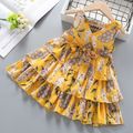 Baby / Toddler Girl Pretty Floral Print Layered Dresses Yellow image 1