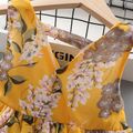 Baby / Toddler Girl Pretty Floral Print Layered Dresses Yellow image 4