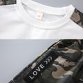 2-piece Baby / Toddler Boy Camouflage Letter Print Pullover and Casual Harem Pants Set White image 4