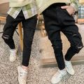 Toddler Girl/Boy Black Ripped Denim Jeans Black image 2