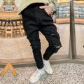 Toddler Girl/Boy Black Ripped Denim Jeans Black image 3