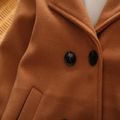 Toddler Girl/Boy Lapel Collar Double Breasted Coat Khaki image 4