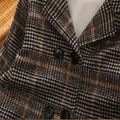 Toddler Girl/Boy Plaid Double Breasted Coat Grey