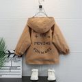 Toddler Boy/Girl Letter Print Reversible Hooded Trench Coat Khaki image 4