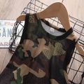 2pcs Toddler Boy Casual Camouflage Print Tank Top and Shorts Set army green 2