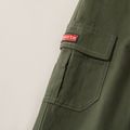 Kid Boy Casual Pocket Design Cotton Cargo Pants Army green image 4