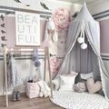 Princess Mosquito Net Bed Canopy for Kids and Baby Grey image 2