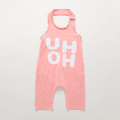 Baby / Toddler Trendy Letter Print Strappy Onesies Light Pink