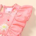 Baby Girl Floral Print Ruffled Dress Pink