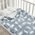 cobertores de lã com estampa de urso polar Azul Claro