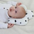 100% Cotton Cloud Shaped Baby Sleeping Pillow to Help Prevent and Treat Flat Head Syndrome White