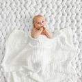 100% Cotton Baby Gauze Blanket Quilt Newborn Plain Swaddle Blanket Quilt White image 5