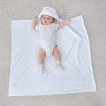 Baby Hooded Sleeping Wrap Swaddle Blanket Quilt Newborn Receiving Blanket Infant Bedding Creamy White image 5