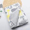 Baby Fleece Blankets Soft Plush Home Blanket Kids Bedding for All Seasons Light Grey image 1