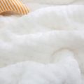 Fuzzy Blanket Super Soft Cozy Thick Newborn Infant Receiving Blanket Toddlers Nap Blanket White image 4