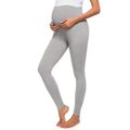 Leggings para grávidas Apenas para maternidade Básico Cor sólida Cor sólida Malha Cinzento Claro image 4