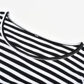 Casual Striped Short-sleeve Nursing Tee Black
