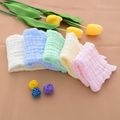 5-pcs Cotton Six-Layer Muslin Cotton Infant Saliva Bibs Bandana Bibs Burp Cloths Baby Gifts Multi-color image 4
