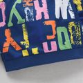 Toddler Boy Colorful Letter Print Pullover Sweatshirt Dark Blue image 5