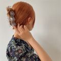 Vintage Hollow Out Rose Hair Claw Hairpin Hair Accessory for Women White
