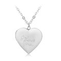 Women Heart Shaped Photo Box Pendant Necklace Silver