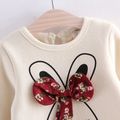 Baby / Toddler Faux-two Bunny Print Floral Dresses Red