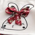 Baby / Toddler Faux-two Bunny Print Floral Dresses Red image 4