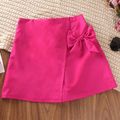 2pcs Toddler Girl Cat Kitty Print Flutter-sleeve Black Tee and Bowknot Design Pink Skirt Set Black