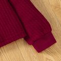 2-piece Toddler Girl Cable Knit Burgundy Sweater and Pants Set Burgundy image 3