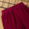 2-piece Toddler Girl Cable Knit Burgundy Sweater and Pants Set Burgundy image 5
