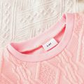 Toddler Girl Textured Solid Pullover Sweatshirt Pink image 3
