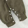 Baby Boy Solid Splicing Corduroy Long-sleeve Gentleman Jumpsuit Green