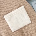 Baby Boy/Girl Fuzzy Fleece Long-sleeve Hooded Splicing Cable Knit Jumpsuit Khaki image 4
